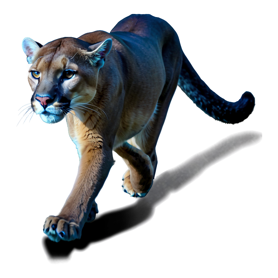 Prowling Cougar Illustration Png Vvh24