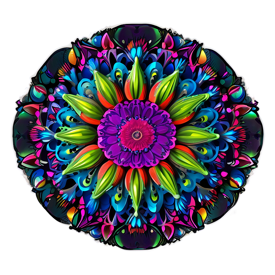 Psychedelic Mandala Background Png Ppd39