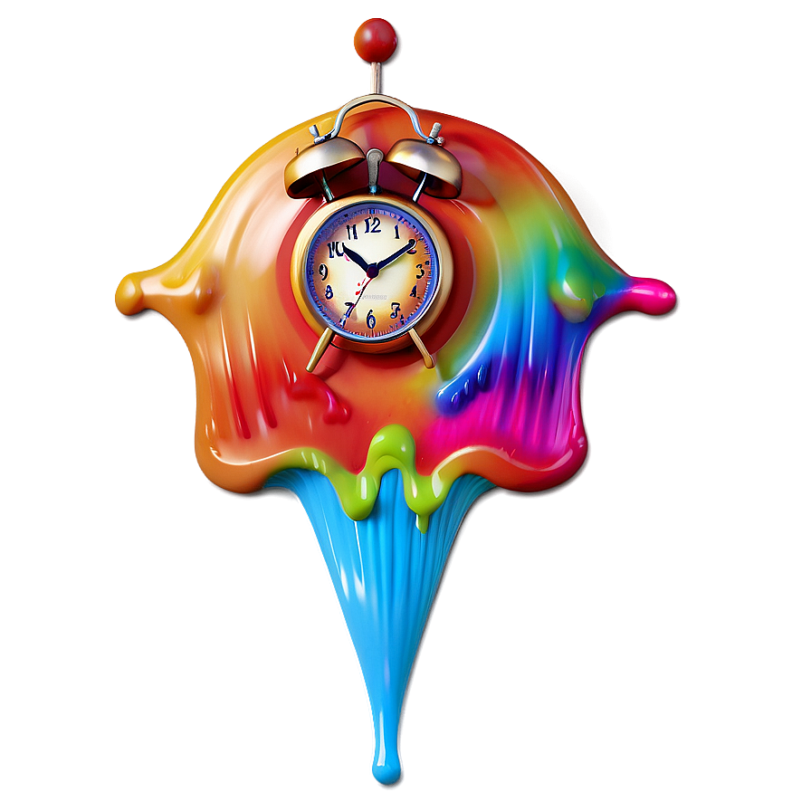 Psychedelic Melting Clock Png Nix