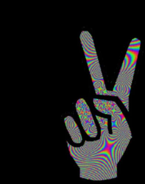 Psychedelic Peace Sign Hand