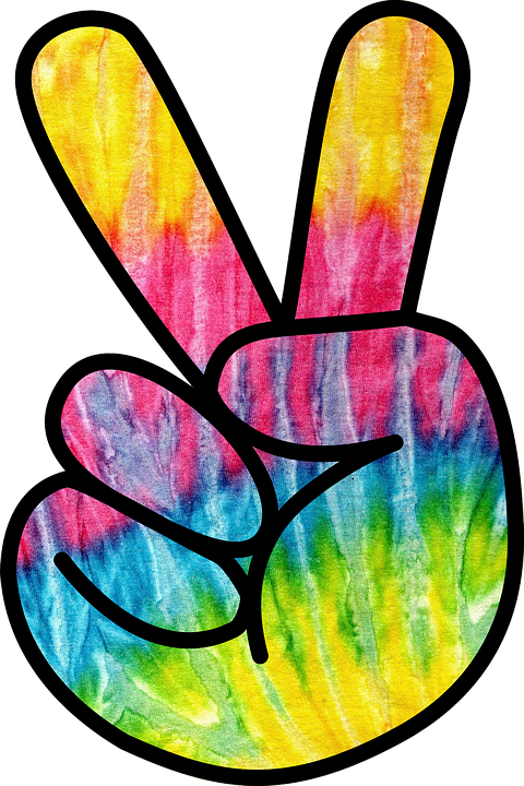 Psychedelic Peace Sign Watercolor