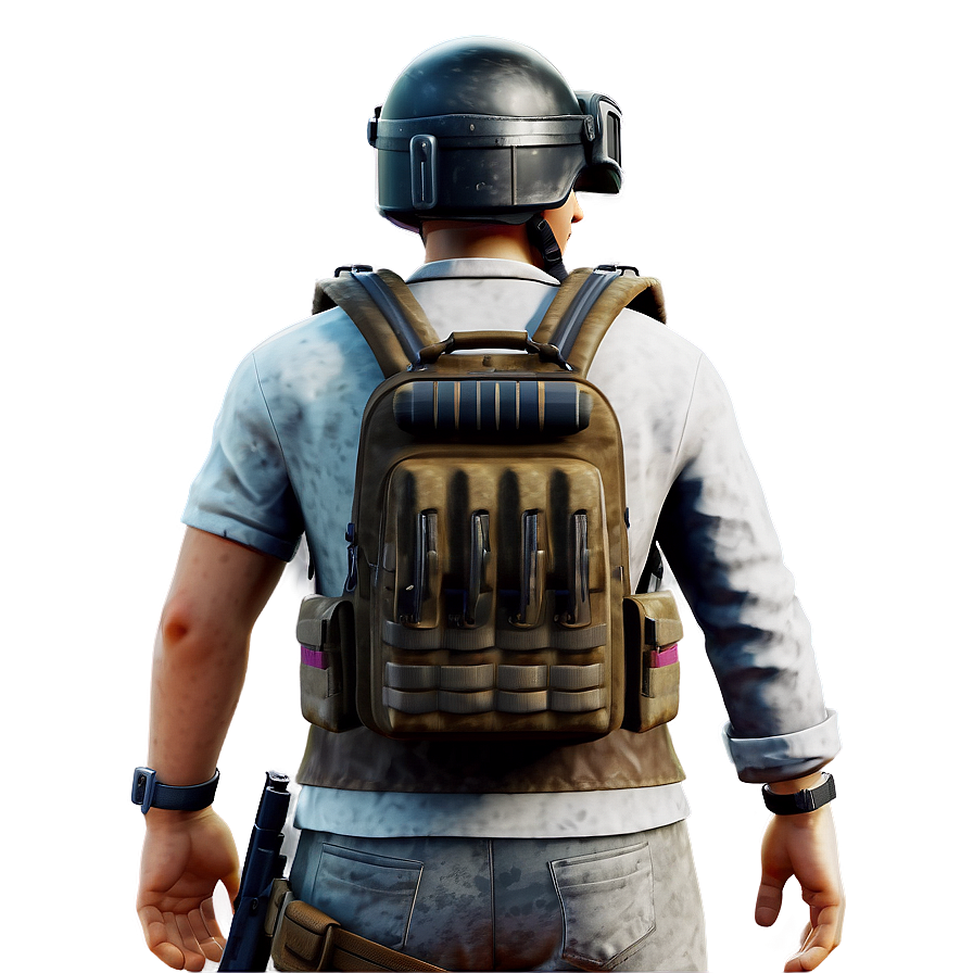 Pubg Character With Backpack Png 06262024