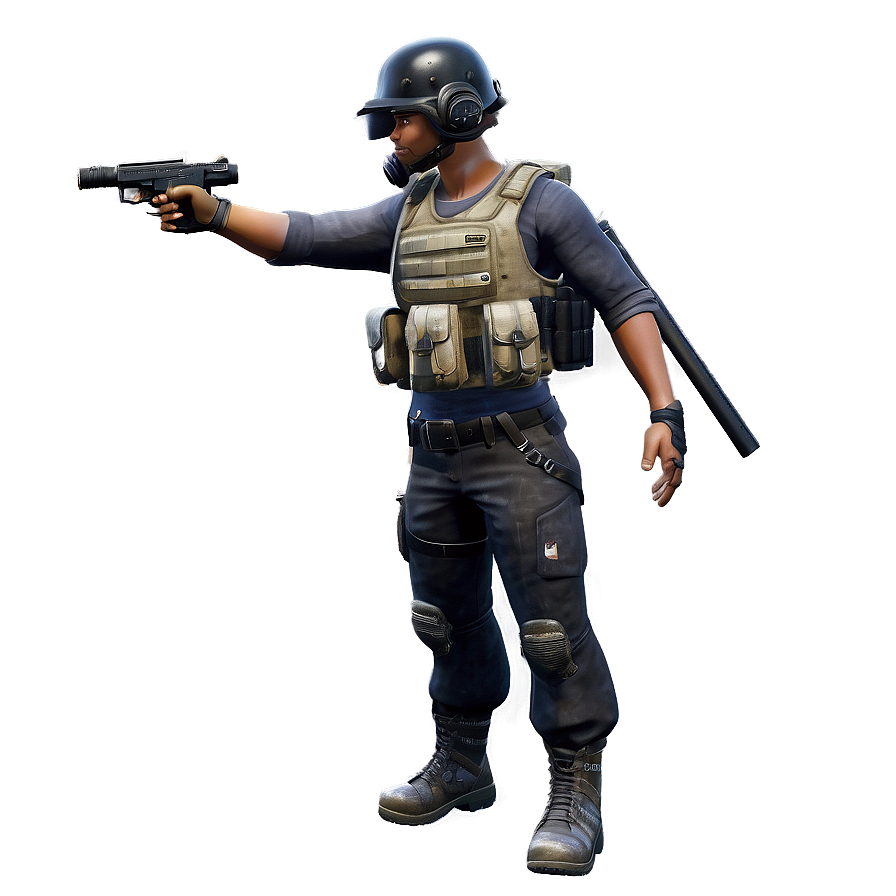 Pubg Hero In Battle Gear Png 53