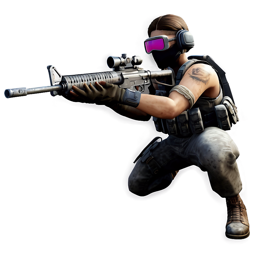 Pubg Warrior With Gun Png 06262024