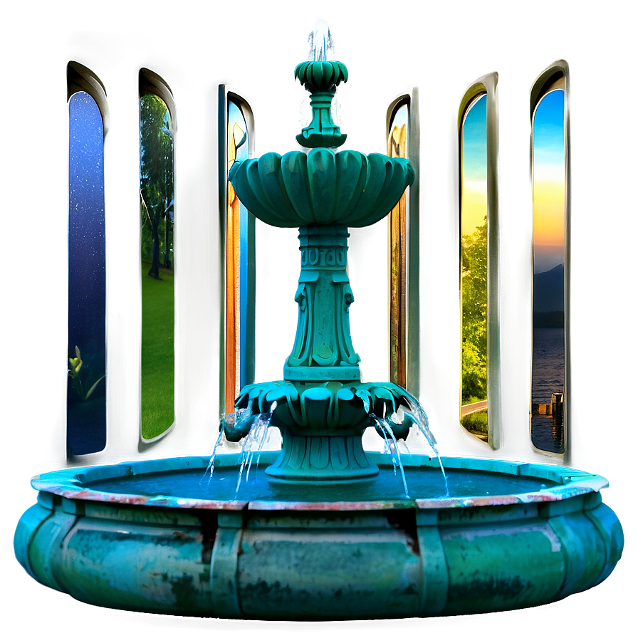 Public Park Fountain Png 06122024