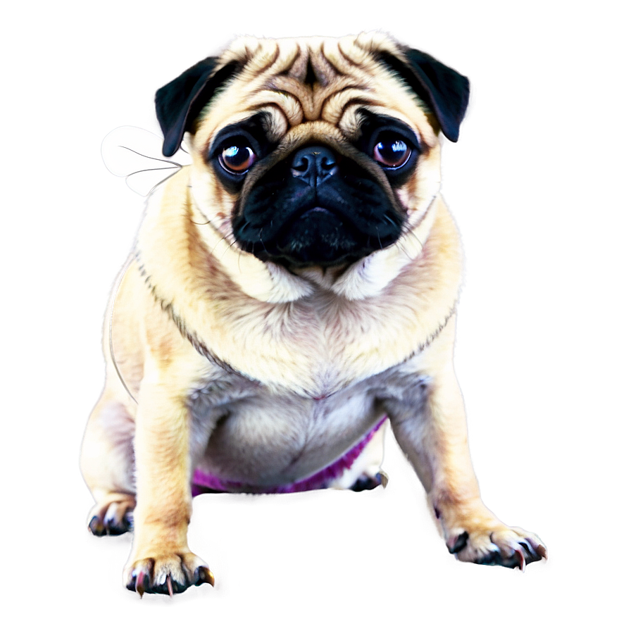 Pug And Butterfly Png Fll10