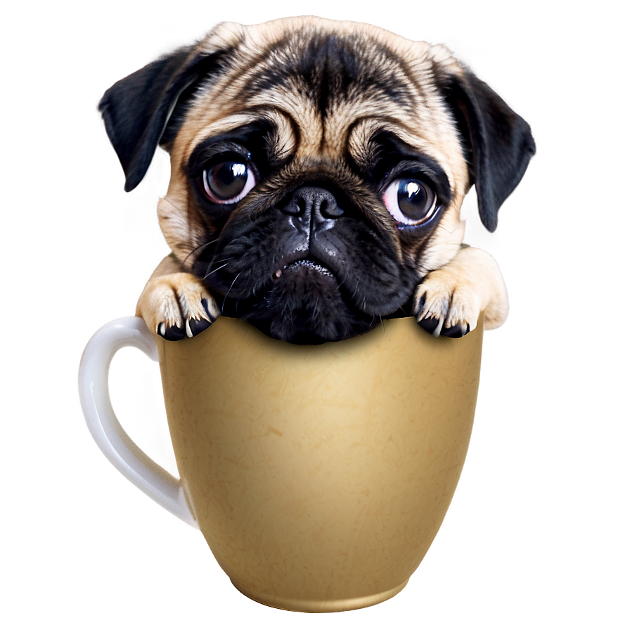 Pug In A Cup Png Mvt