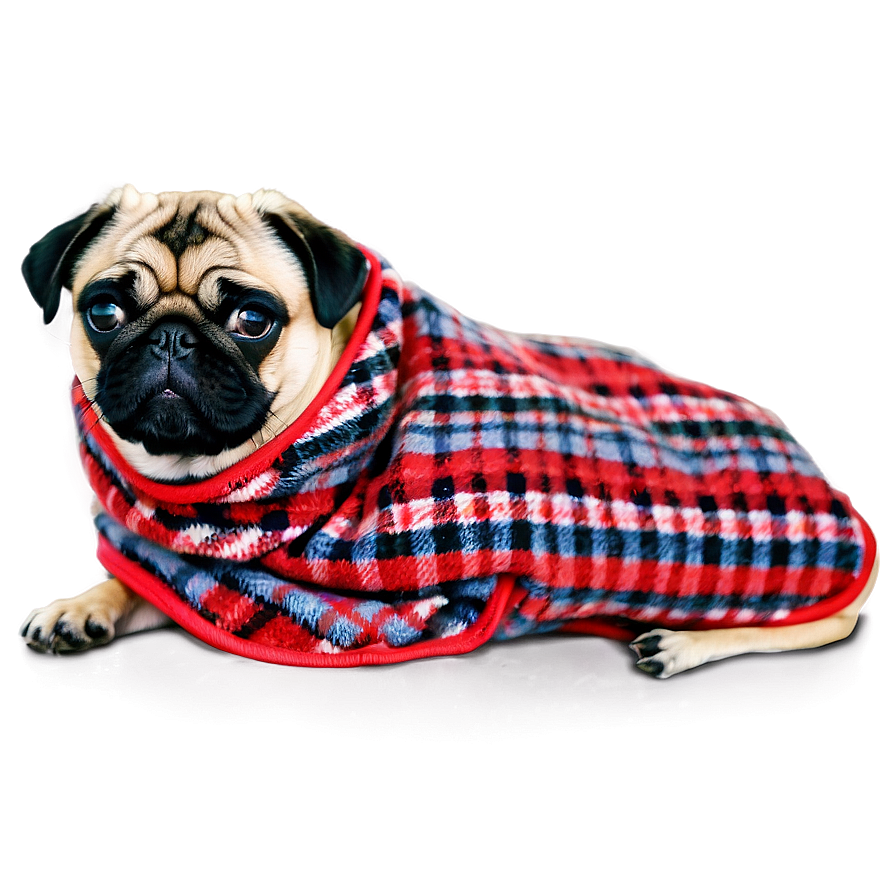 Pug In Blanket Png 24