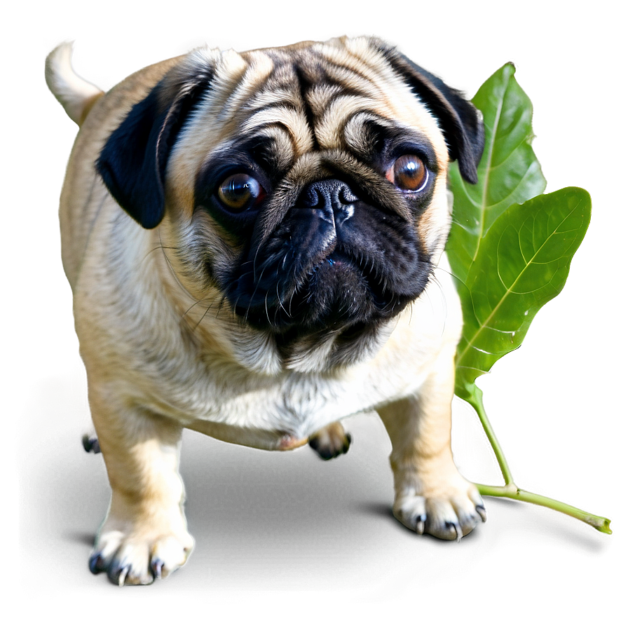 Pug In Garden Png 79