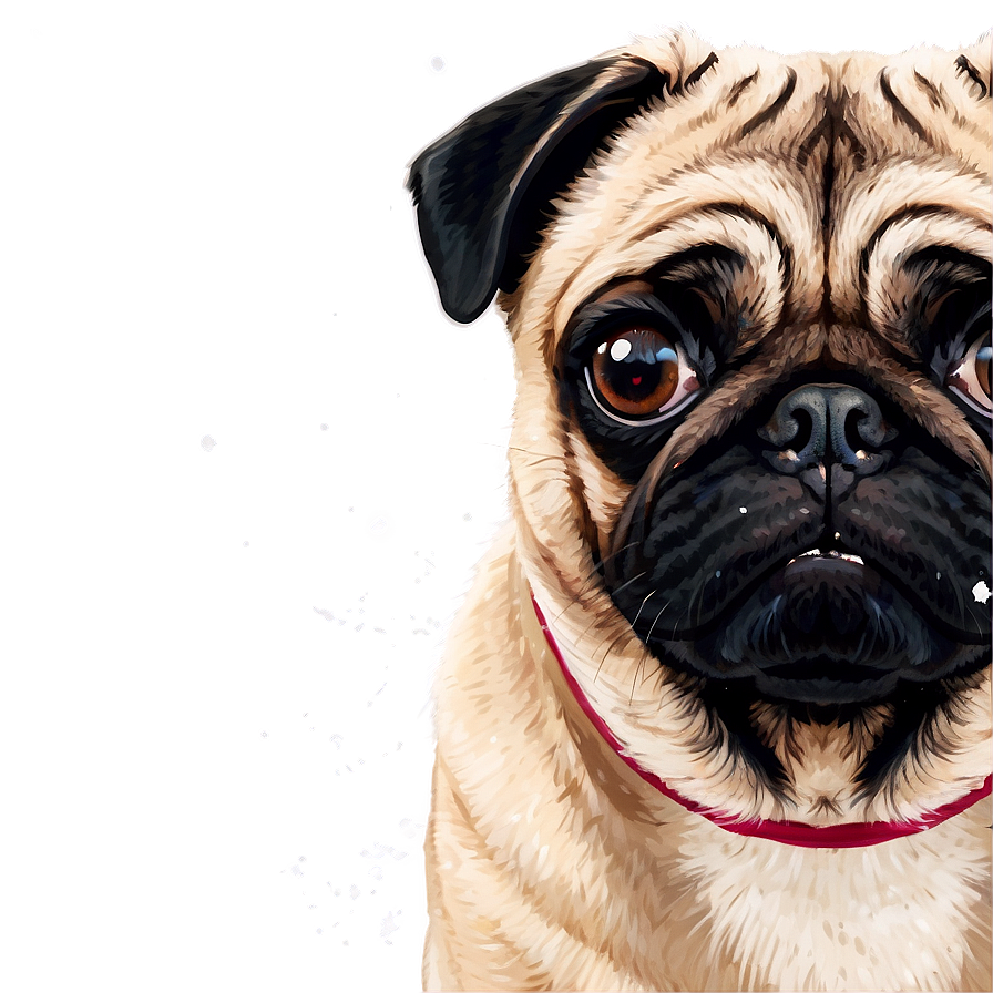 Pug In Snow Png 05232024