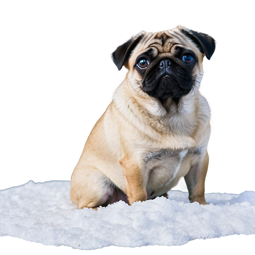 Pug In Snow Png 25