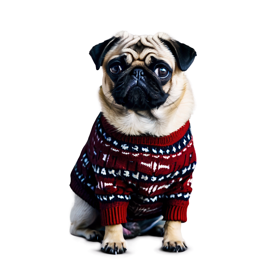 Pug In Sweater Png 05232024