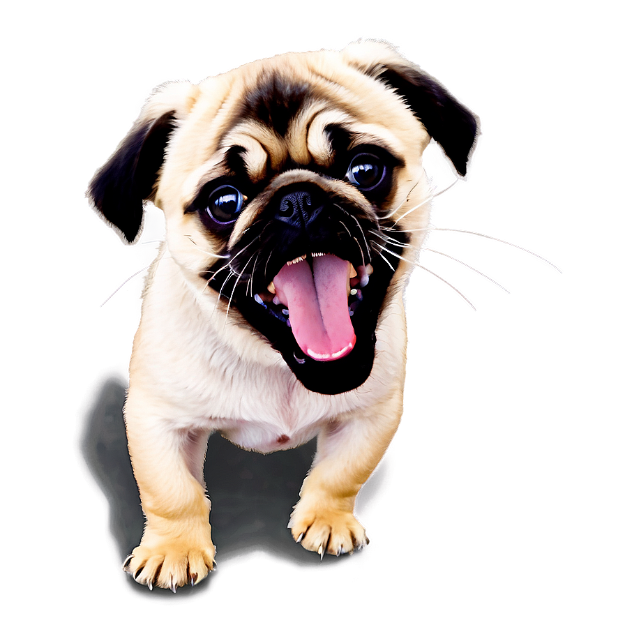 Pug Puppy Yawn Png Hyp62