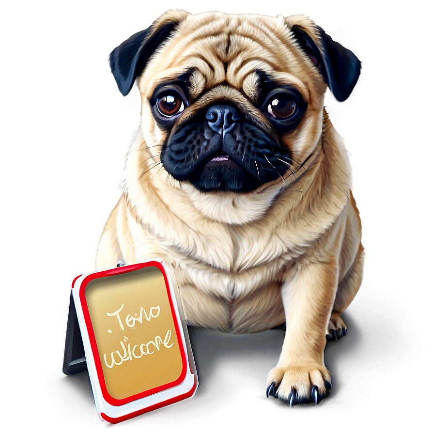 Pug Welcome Sign Png Ebv