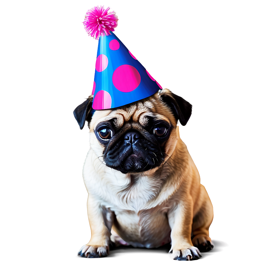 Pug With Party Hat Png 19