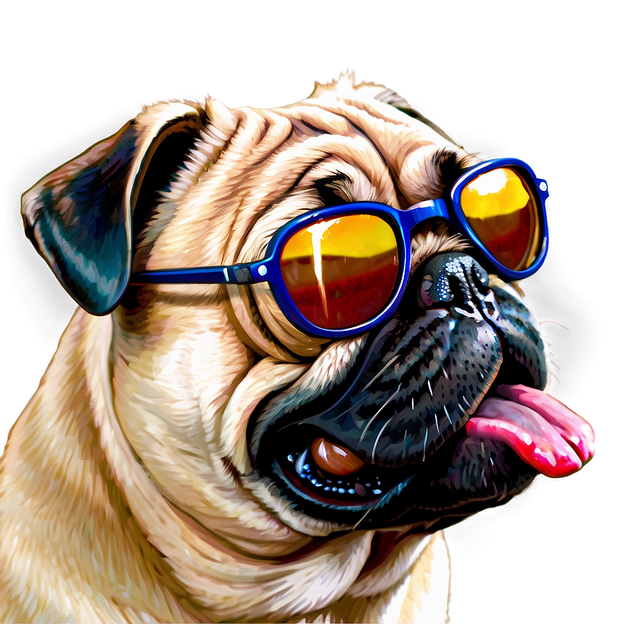 Pug With Sunglasses Png 35