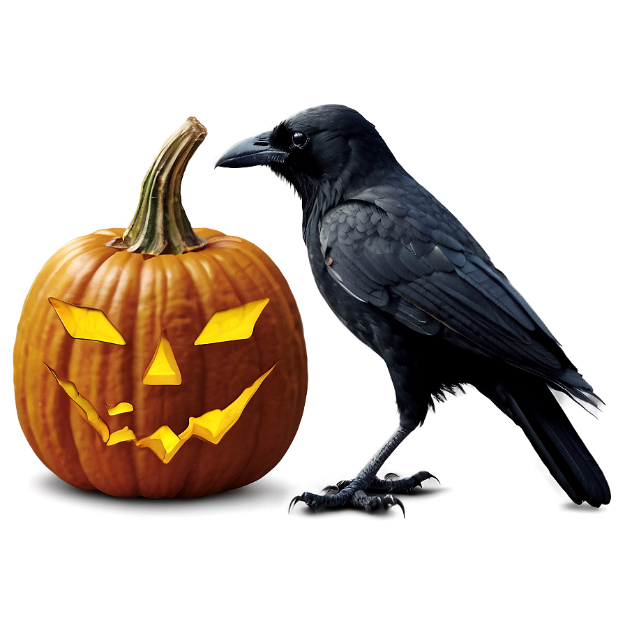 Pumpkin And Crow Png Vhh