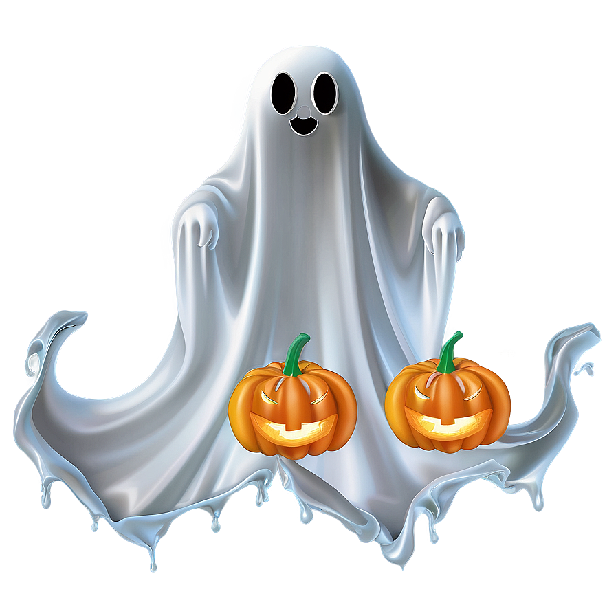 Pumpkin And Ghosts Png 04292024