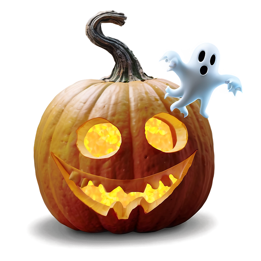 Pumpkin And Ghosts Png 04292024