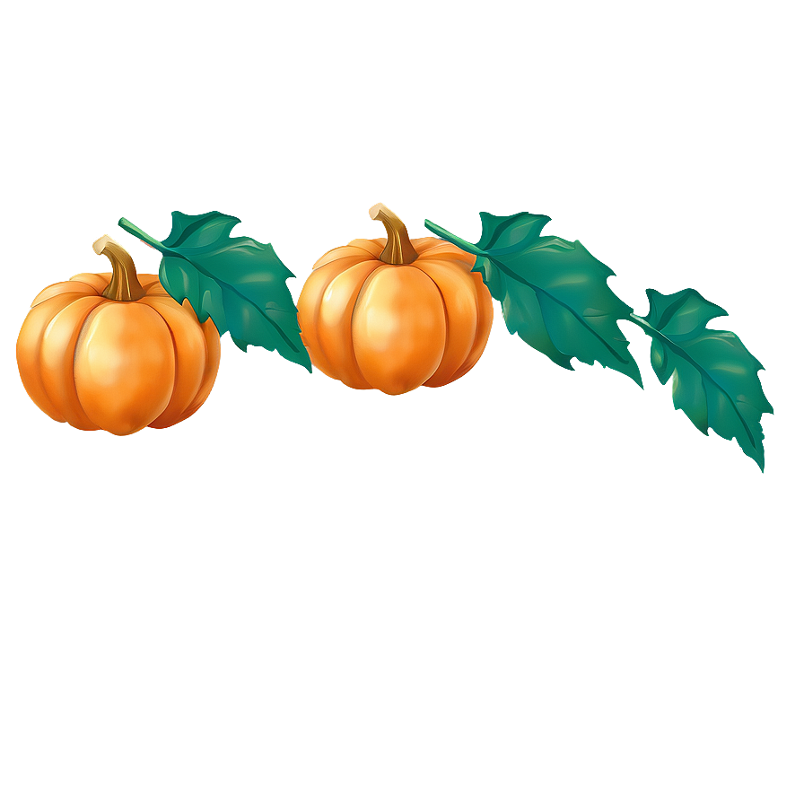 Pumpkin And Leaves Png 04292024