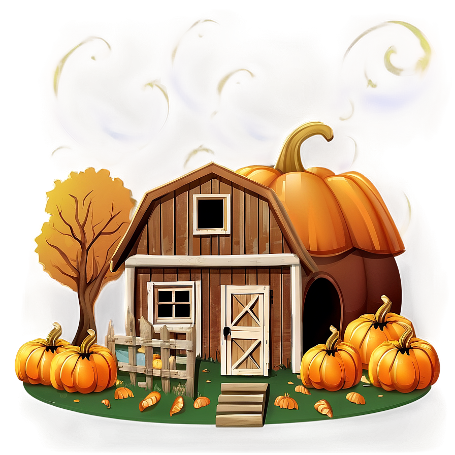 Pumpkin Farm Scene Png 04292024