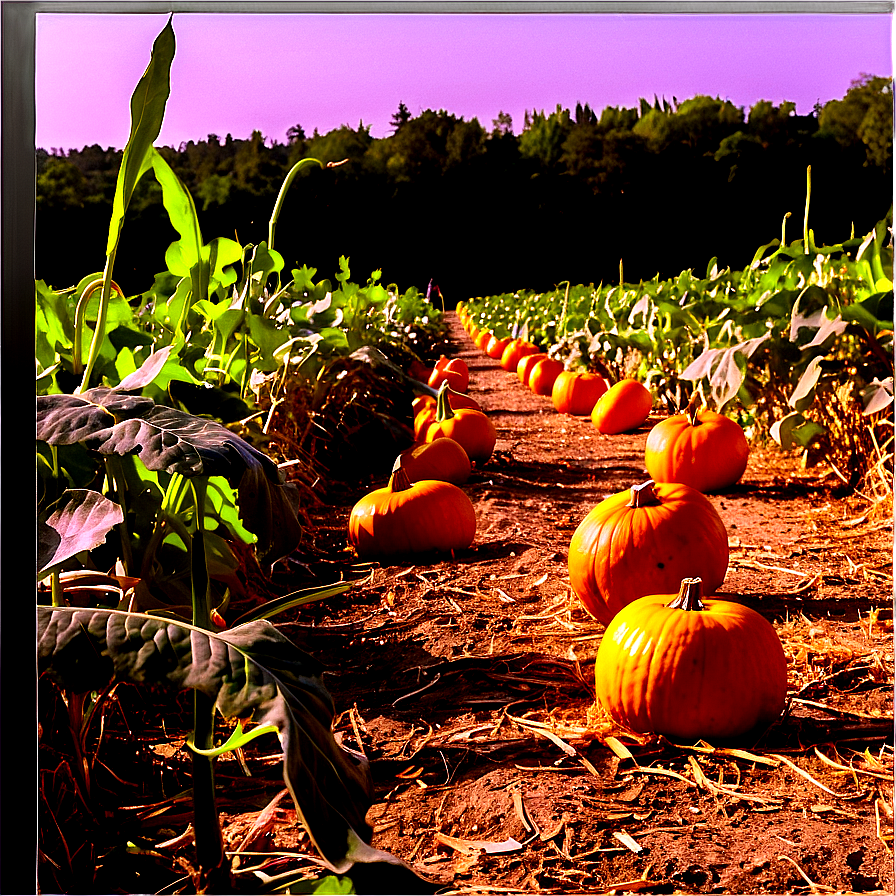 Pumpkin Patch On Farm Png 5