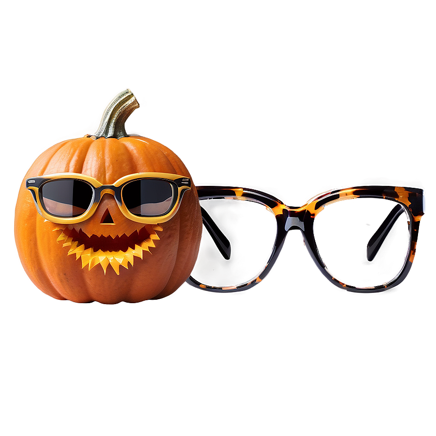 Pumpkin With Glasses Png 61