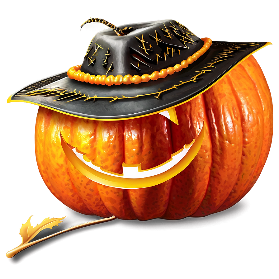 Pumpkin With Hat Png Pax17