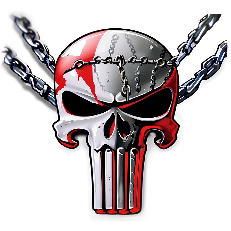 Punisher Skull With Chains Png 06252024