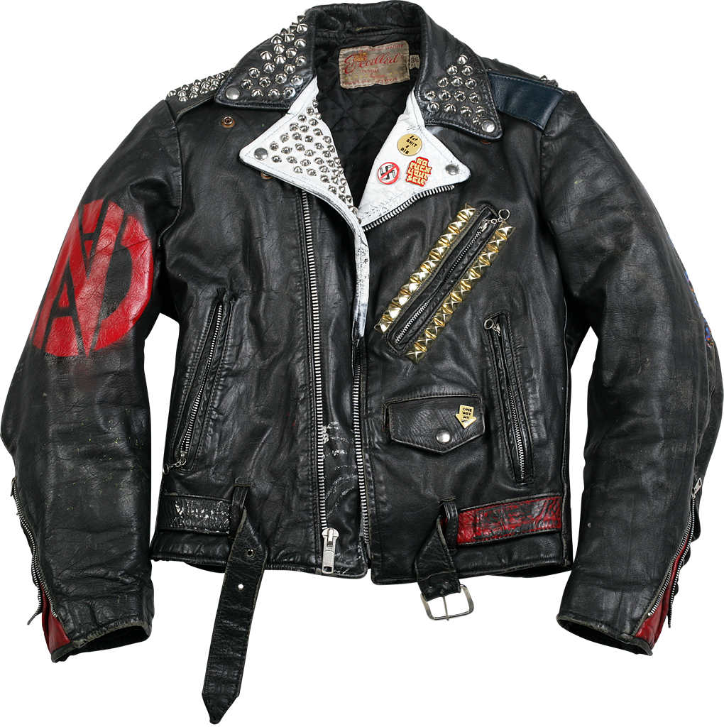 Punk Rock Leather Jacketwith Patchesand Studs