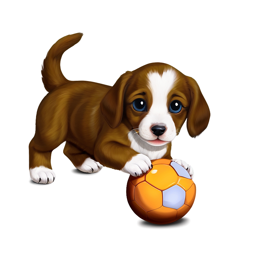 Puppy With Ball Png 5