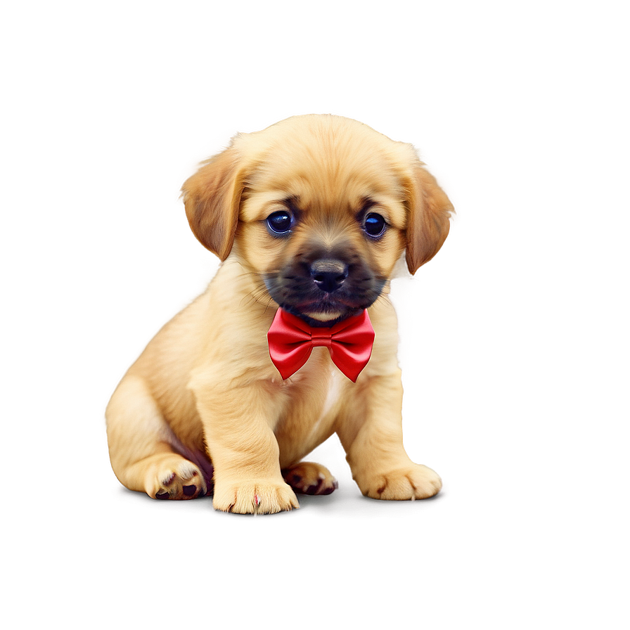 Puppy With Bow Png 16