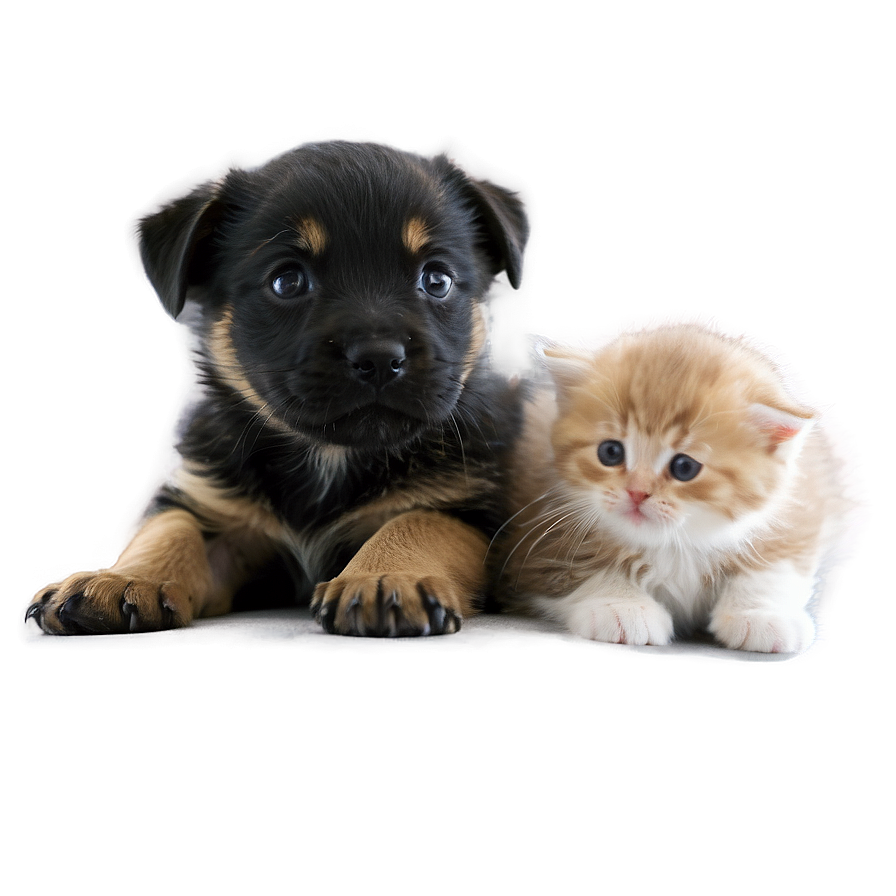 Puppy With Kitten Png 05062024