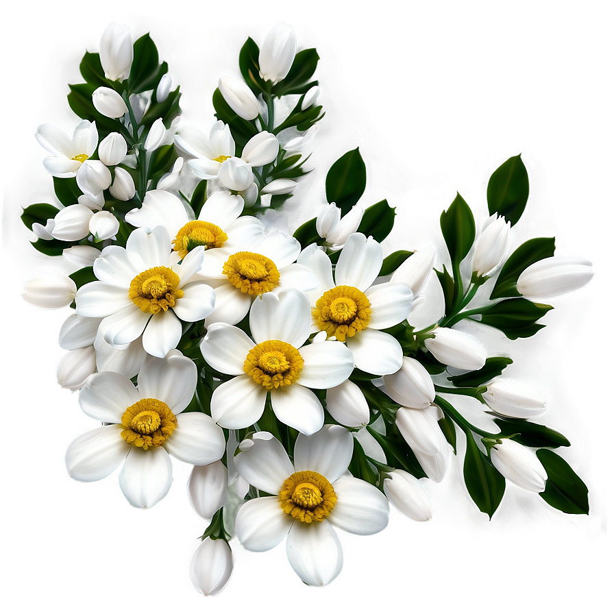 Pure White Flowers Cluster Png Roq