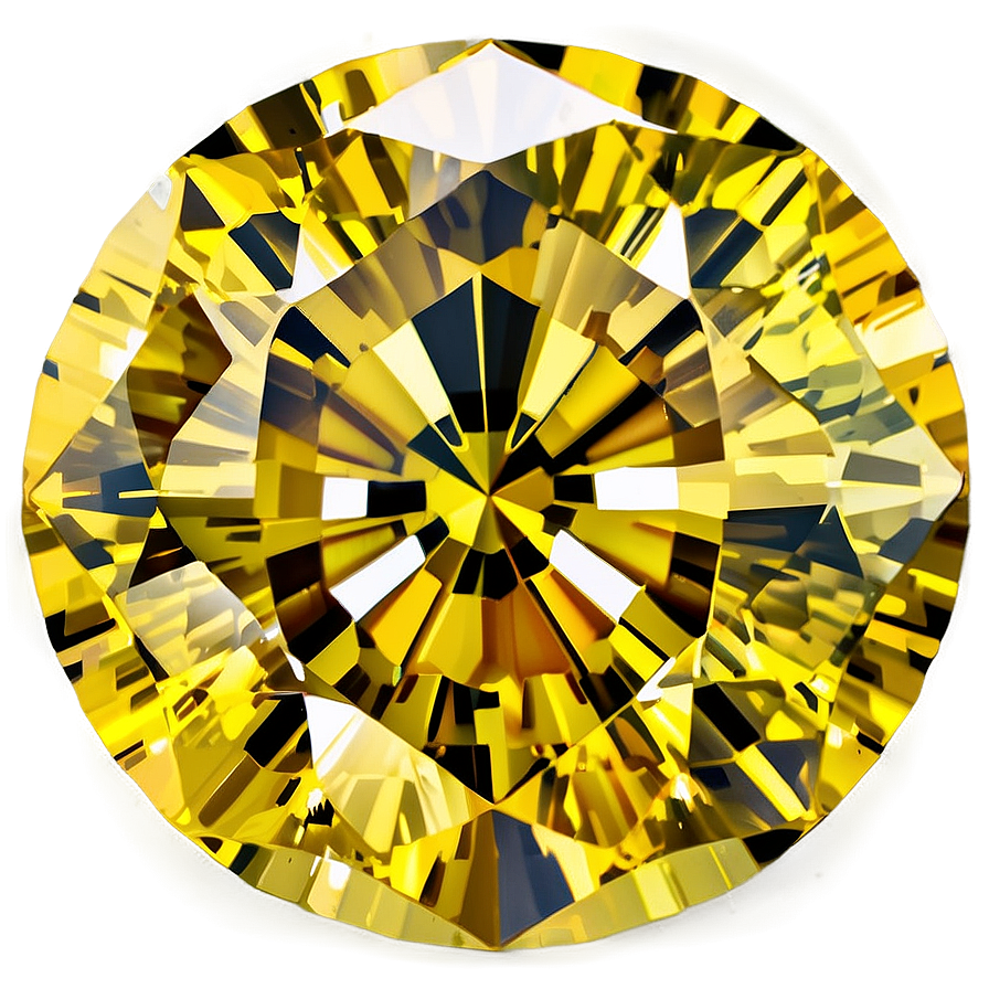 Pure Yellow Diamond Cut Png Svq