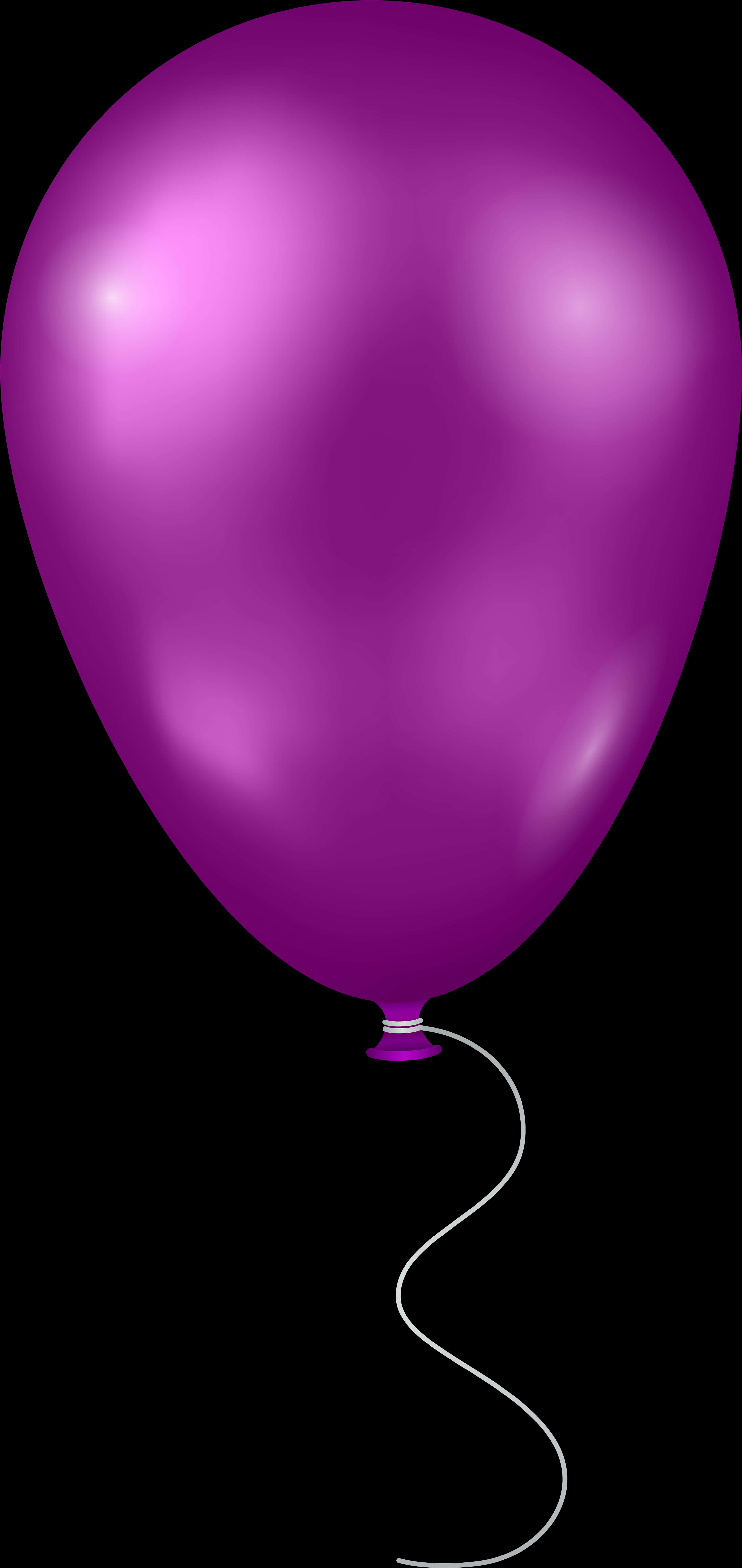 Purple Balloonwith Curly String