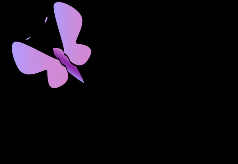 Purple Butterfly Graphicon Black Background