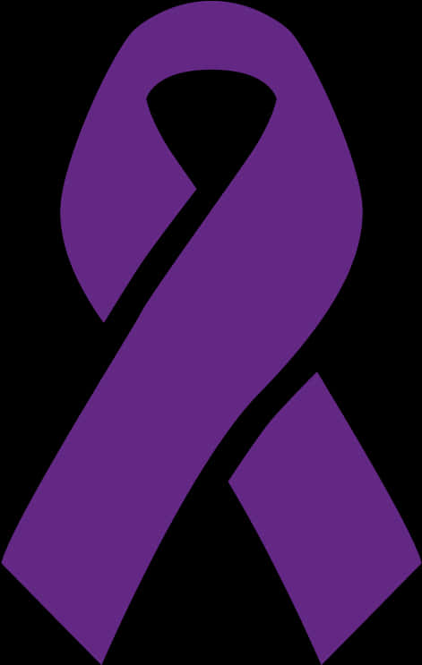 Purple Cancer Awareness Ribbon