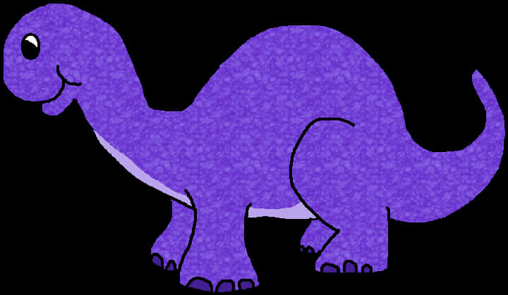 Purple Cartoon Dinosaur Illustration