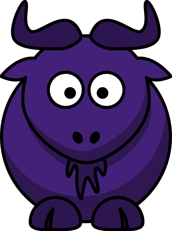 Purple Cartoon Monster