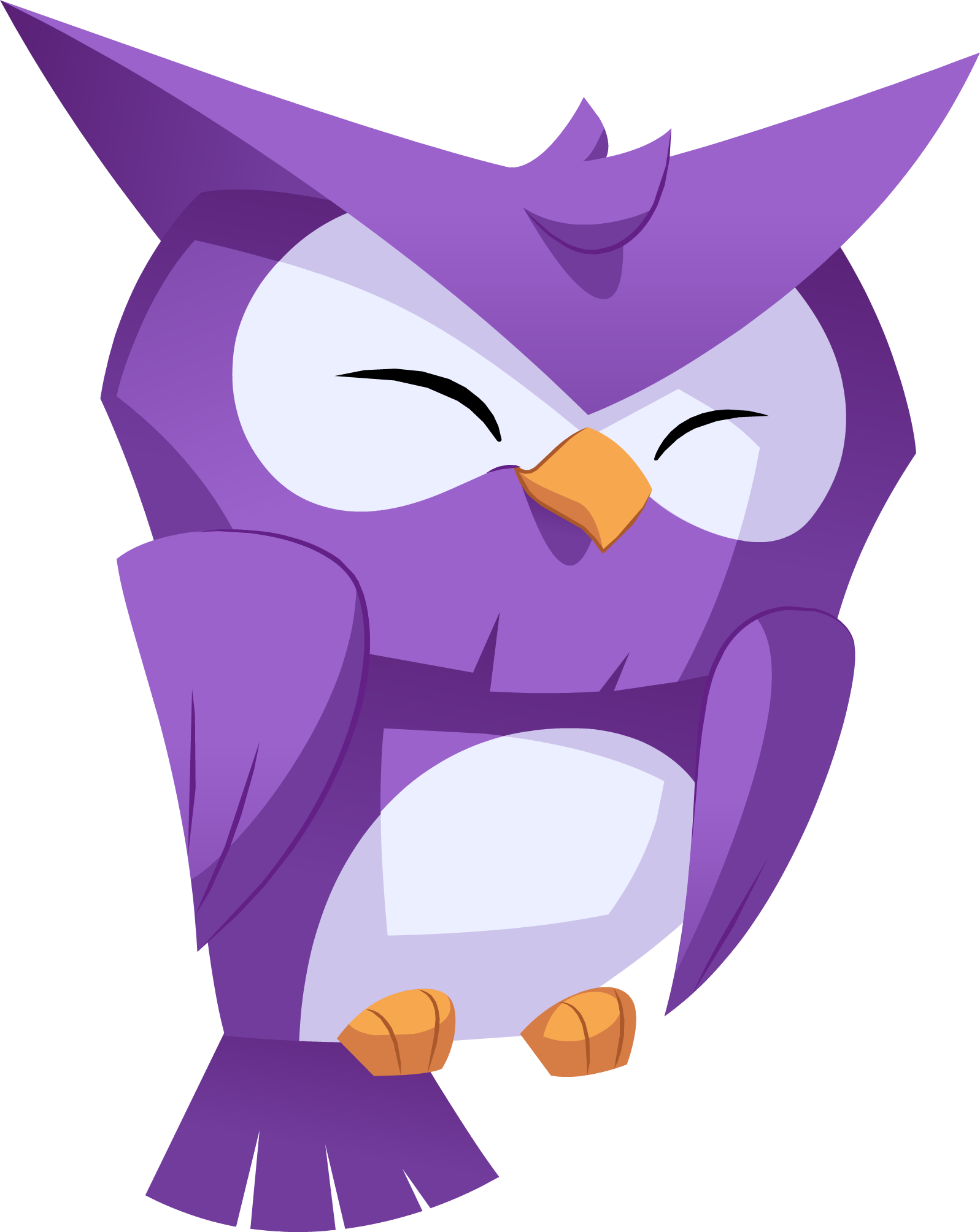 Purple Cartoon Owl