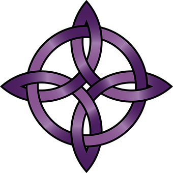 Purple Celtic Knot Vector Graphic