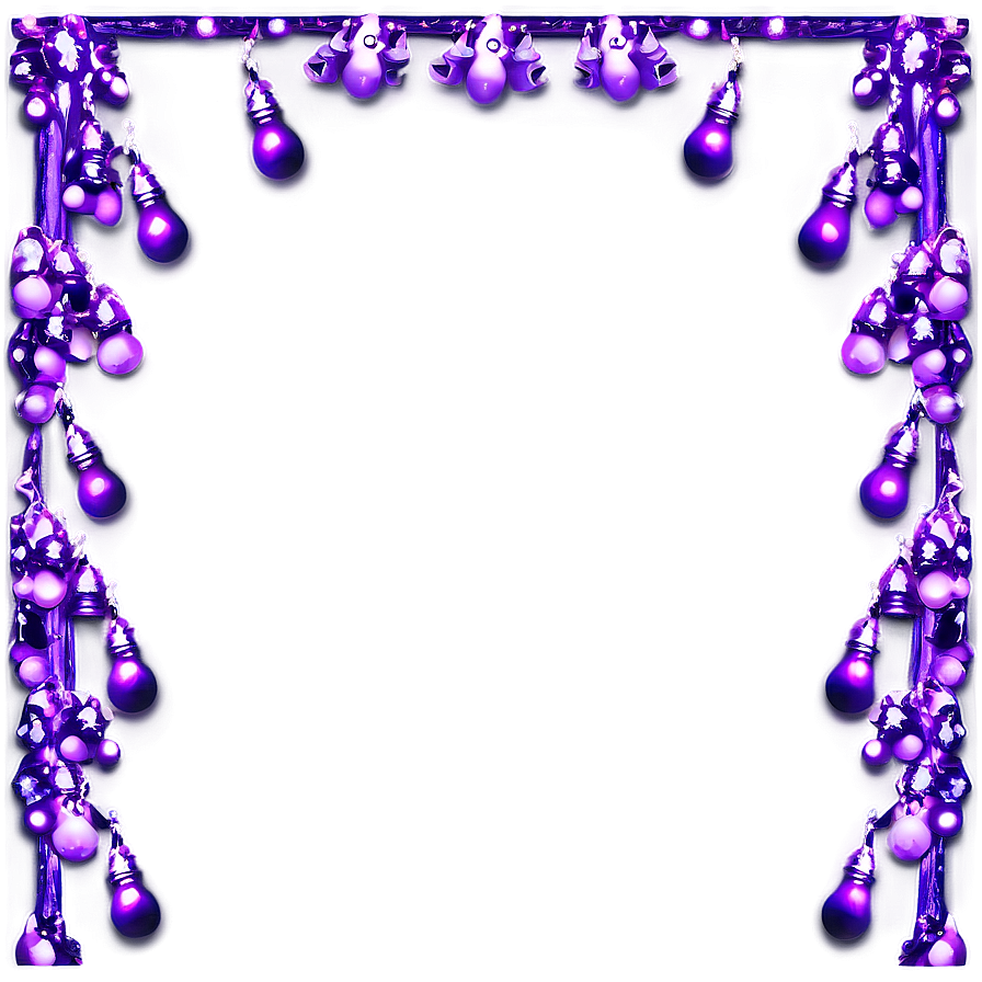 Purple Christmas Lights Border Png Fwx28