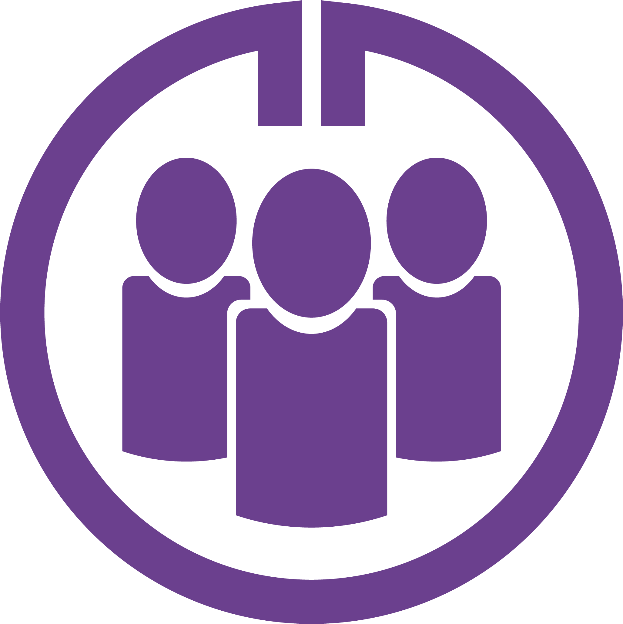 Purple Circle Teamwork Icon