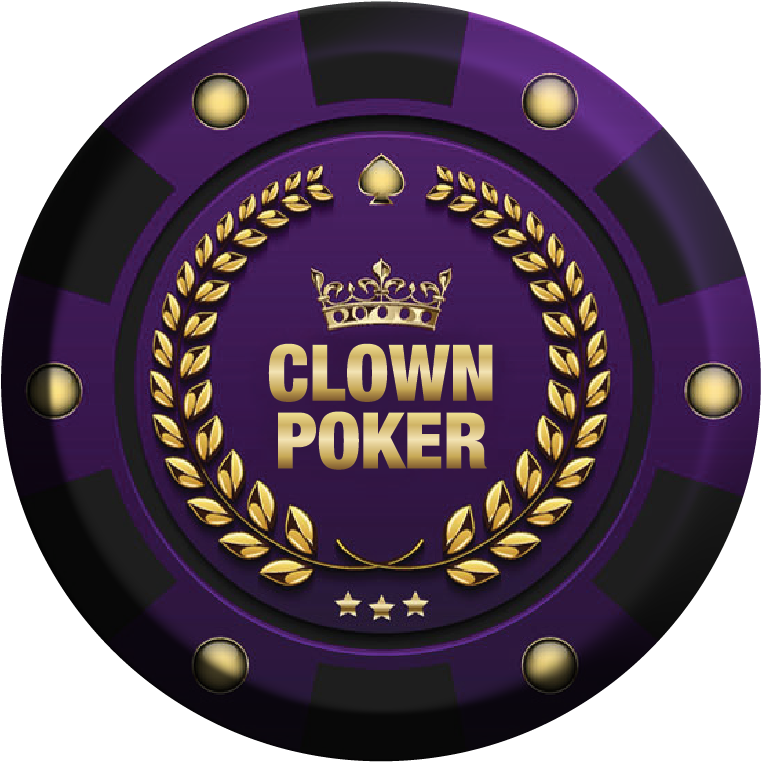 Purple Clown Poker Chip Vector