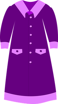 Purple Coat Cartoon Illustration