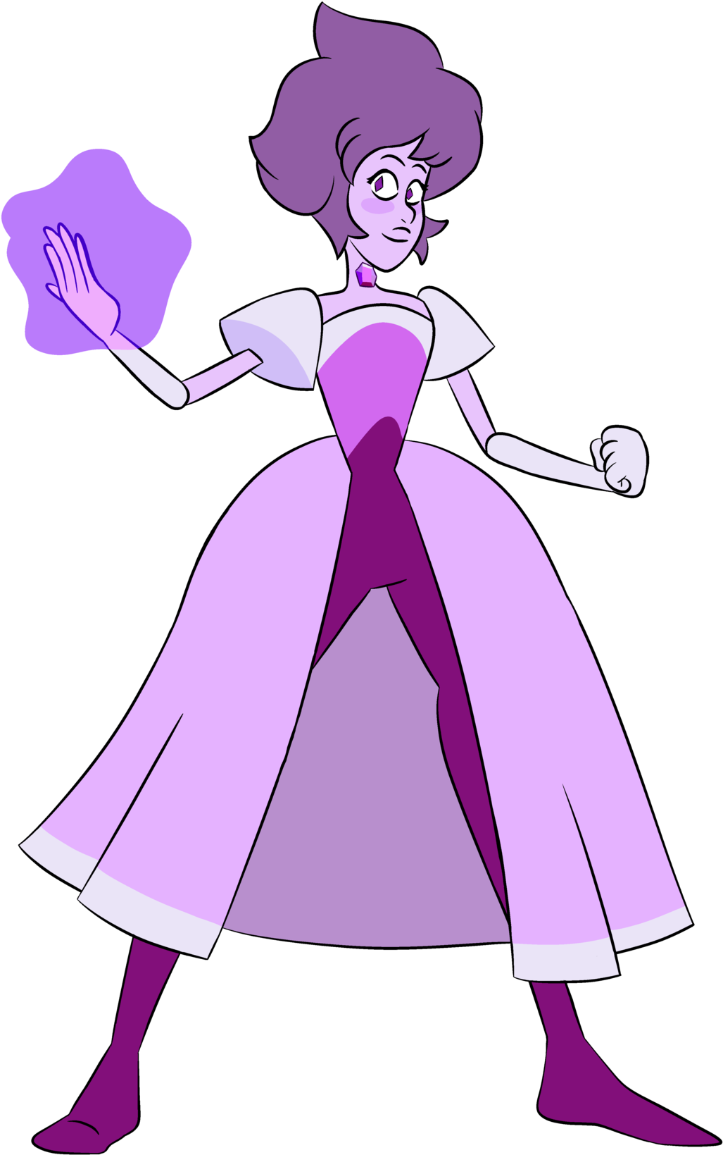 Purple Crystal Gem Cartoon Character