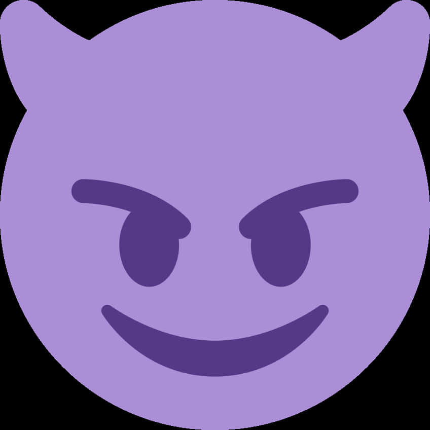 Purple Devil Emoji Smirk