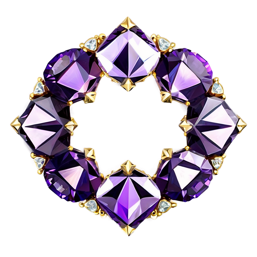 Purple Diamond Jewel Border Png 06262024