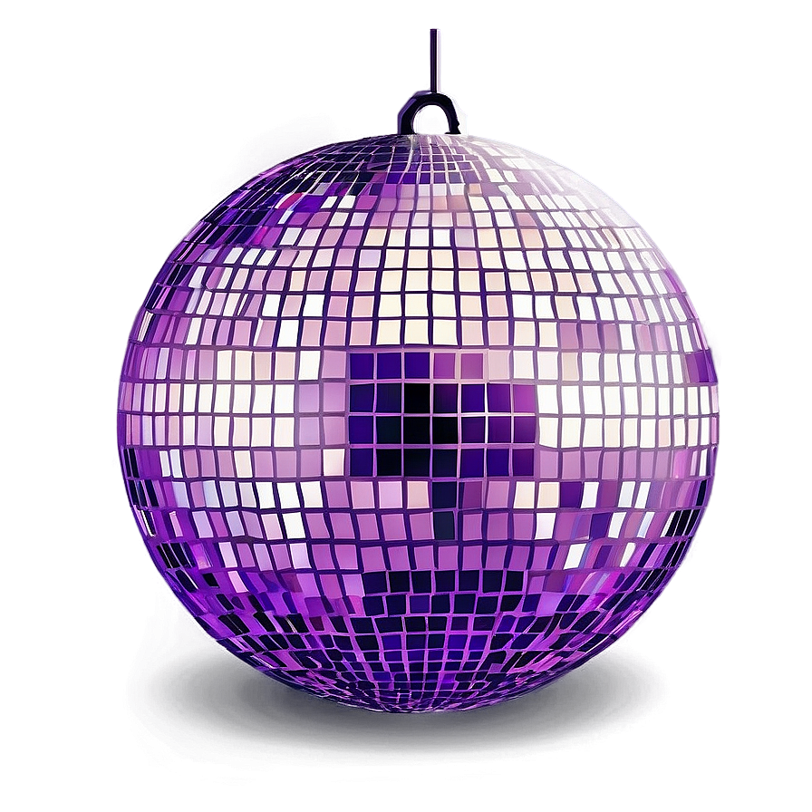 Purple Disco Ball Illustration